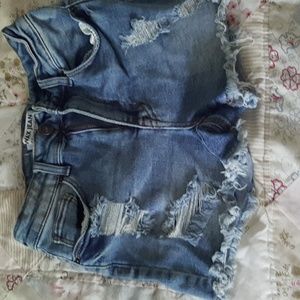 Women's wax jean shorts